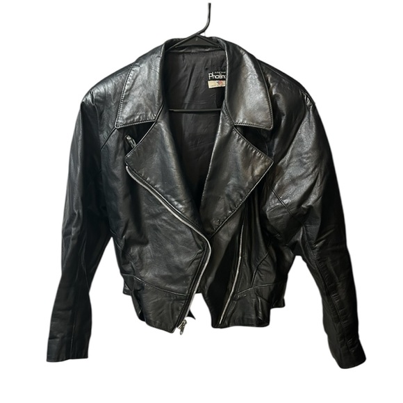 Phoenix Vintage Cropped Leather Jacket SMALL - Picture 1 of 8